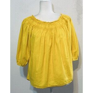 Lauren Ralph Lauren Black Label Size XS/TP Linen Blend Lined Blouse Boho Cottage